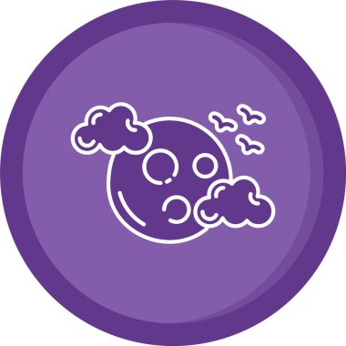 Benzersiz bulut hava çizgisi vektör simgesi