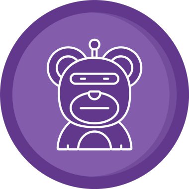 Benzersiz astronot vektör çizgisi simgesi