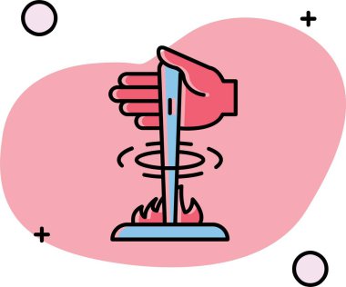 Kan bağışı renk ikonu vektör illüstrasyonu