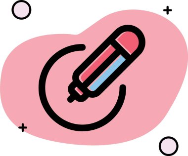 Kalp sevgisi ikon vektörü. Sevgililer Günü 'nü özetle. izole edilmiş renk gösterimi