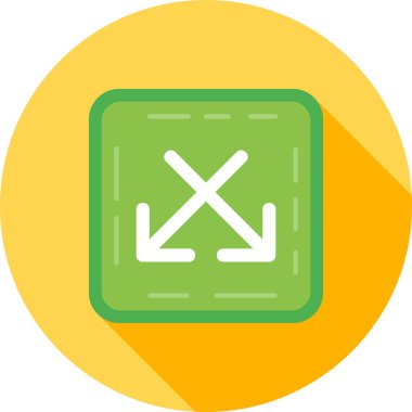 Düz biçimli ok yönü simgesi