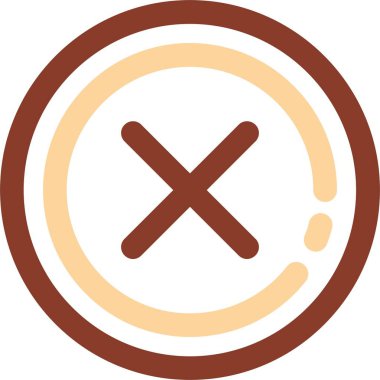 benzersiz çapraz vektör çizgisi simgesi