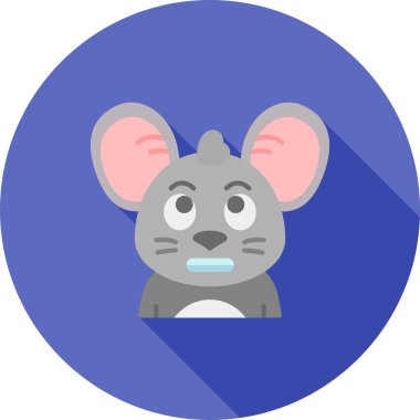 hayvan fare simgesi, vektör illüstrasyonu