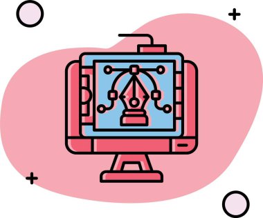 kamera simgesi tasarım, vektör çizim