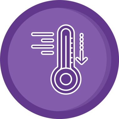 Sıcaklık simgesi, vektör illüstrasyonu