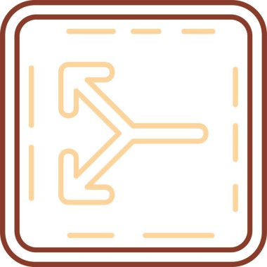 yön sol simge vektör illüstrasyonu