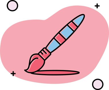 Şirin bir çizgi film simgesinin vektör çizimi