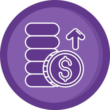 Vektör para simgesi, vektör illüstrasyonu