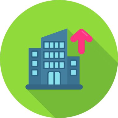 Hastane binası vektör düzlüğü simgesi