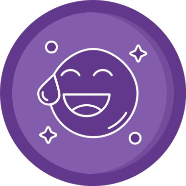 benzersiz gülümseme simgesi vektör çizgisi simgesi