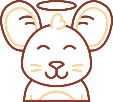 Sevimli tavşan simgesi, taslak biçimi