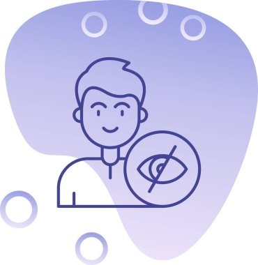 İnsan kafasının vektör çizimi ve büyüteçle bir adam.