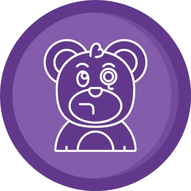 Eşsiz Ayı Vektörü Kabartma Simgesi