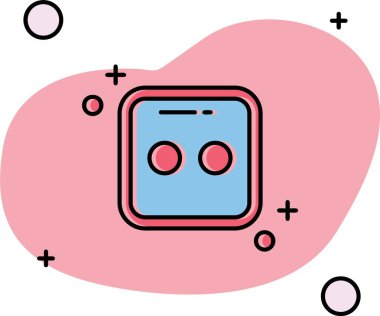 Cep telefonunun vektör simgesi, sevginin uygulaması