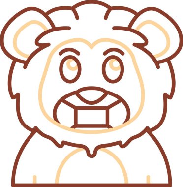 Çizgi film aslanının vektör çizimi