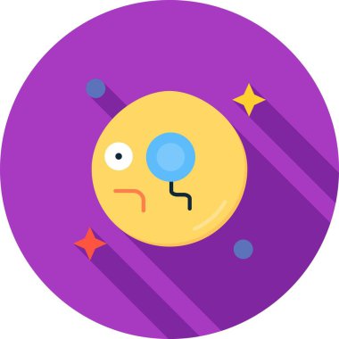 Şirin yüzlü emoji simgesinin vektör illüstrasyonu