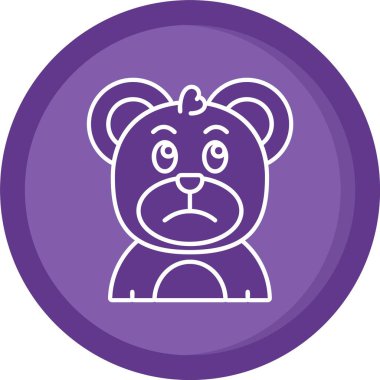 Eşsiz Ayı Vektör Satırı Simgesi