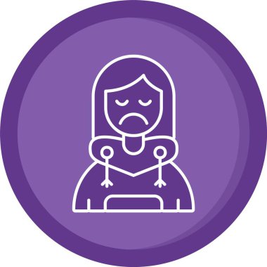 Bir kızın vektör illüstrasyonu