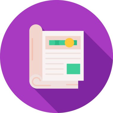 Sözleşmeli belge vektörü simgesi