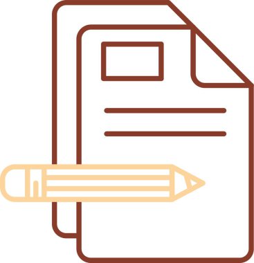 Belge dosya simgesinin vektör illüstrasyonu