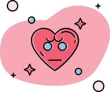 Bir kalp simgesinin vektör illüstrasyonu