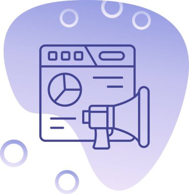 Konuşmacı. Web simgesi basit illüstrasyon