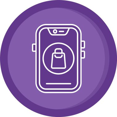 benzersiz cep telefonu vektör çizgisi simgesi