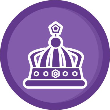 Taç. Web simgesi basit illüstrasyon