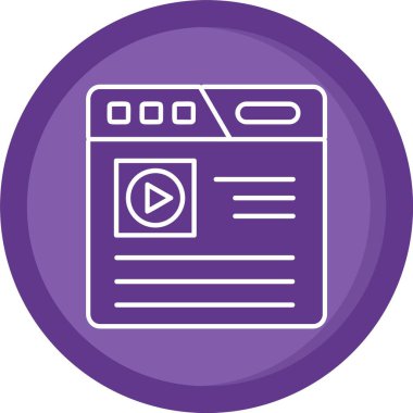 Benzersiz web vektör çizgisi simgesi