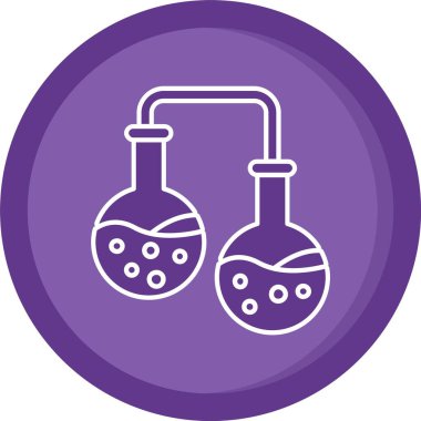 Benzersiz kimyasal deney vektör simgesi