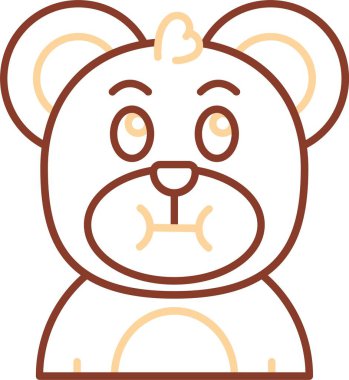 Tatlı bir çizgi film ayısının vektör çizimi