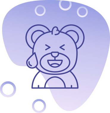 Tatlı bir ayı çizgi filminin vektör çizimi