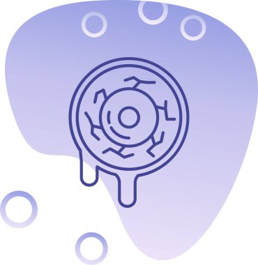 Beyin simgesi, vektör illüstrasyonu