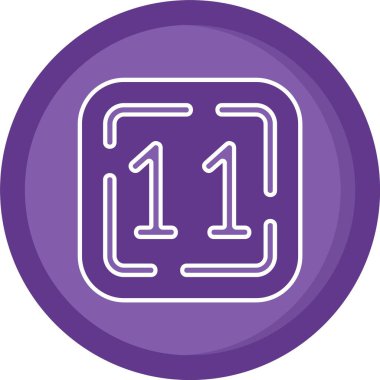 Bir numaralı simge, vektör illüstrasyonu