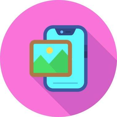 Akıllı telefon simgesi, vektör illüstrasyonlu telefon