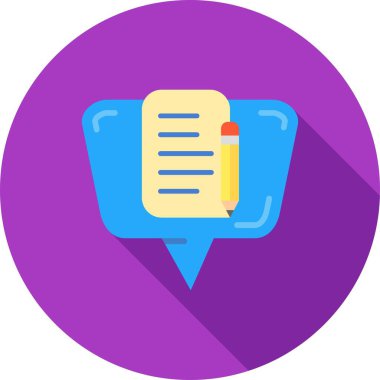 Mesaj var. Web simgesi basit illüstrasyon