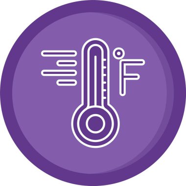 güzel sıcaklık kabartma vektör simgesi