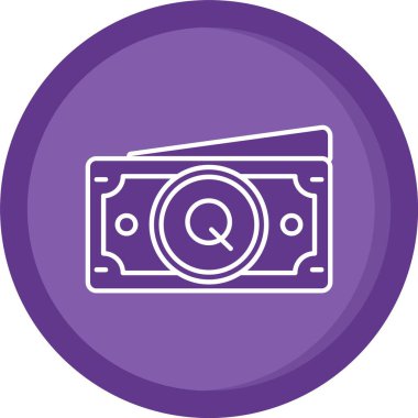 Eşsiz para birimi dolar vektör çizgisi simgesi