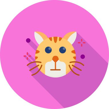 Kedi. Web simgesi basit illüstrasyon