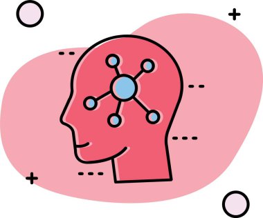 beyin yaratıcı vektör simgesi tasarımı