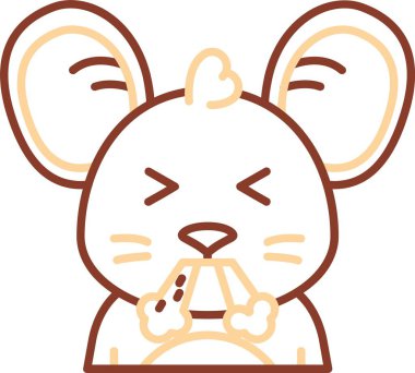 Büyük gözleri olan sevimli çizgi film ayısı.