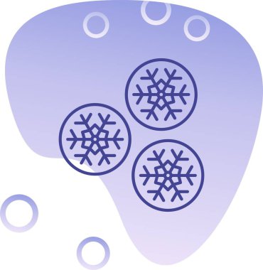 Web ve uygulama için düz stil izole edilmiş vektör illüstrasyonunda kar tanesi simgesi