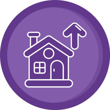 Benzersiz ev vektör simgesi