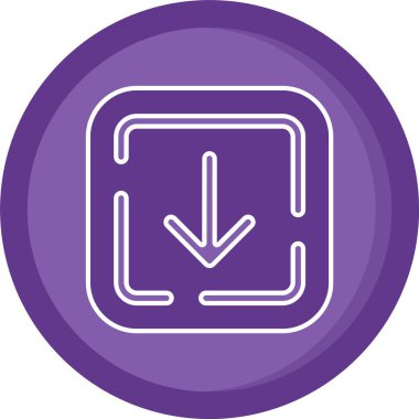 güzel aşağı ok vektör simgesi