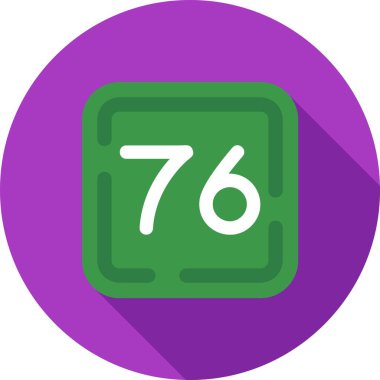 7 numaralı simge işaret vektör illüstrasyonu