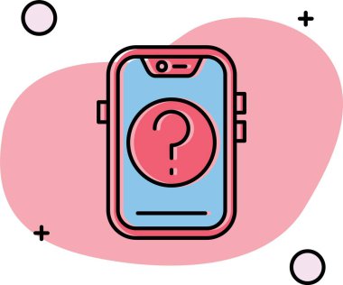cep telefonu simgesi, vektör illüstrasyonu