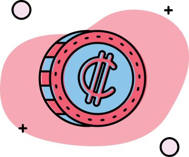 Dolar işareti simgesi. dolar dolar vektör simgesi rengi düz izole