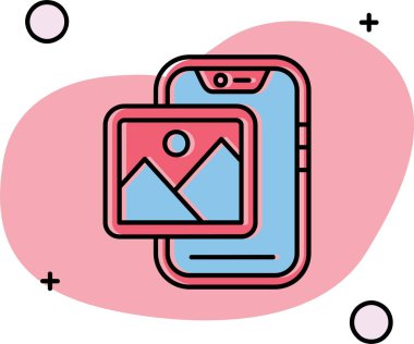 Smartphone Simgesi, vektör illüstrasyonu