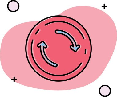 Kırmızı ve pembe dairelerin vektör çizimi