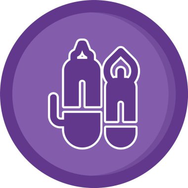 Eşsiz termometre ikon vektör illüstrasyonu